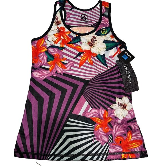 NWT Inknburn Sleeveless Tank Top Shirt Singlet Size XS Womens Razzle Floral - Picture 1 of 8